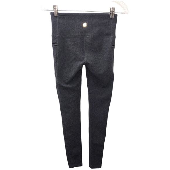 Athleta Gray Herringbone Sly Drifter Zippered Leggings XS EUC - Picture 4 of 11